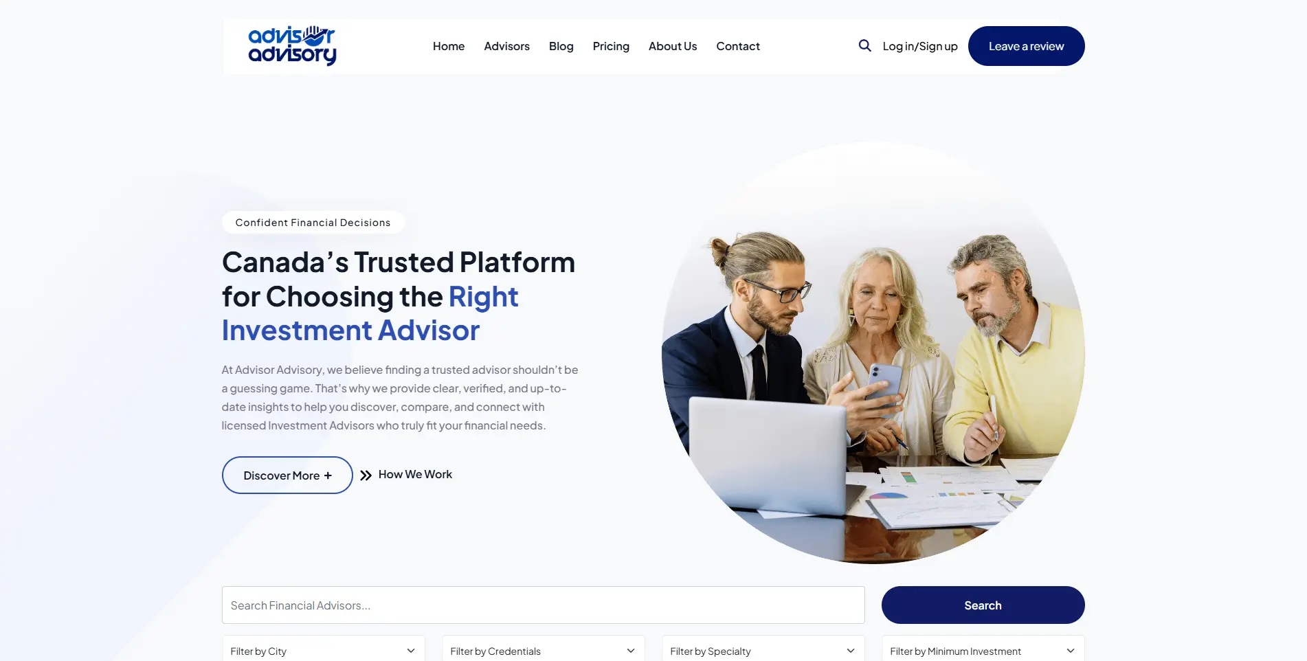 Advisor Advisory — Web Application project by Omer Farooq