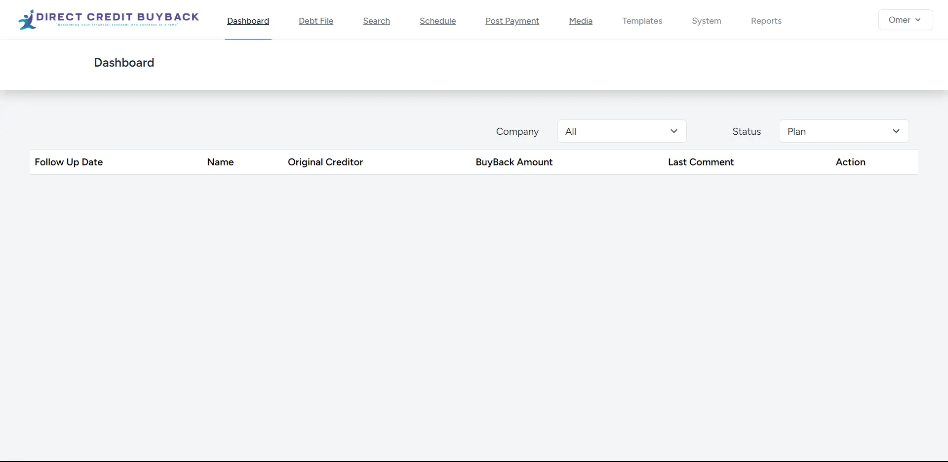 Direct Credit Buyback — Web Application project by Omer Farooq